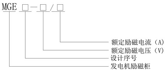 MGE系列發電機數字式勵磁柜型號含義