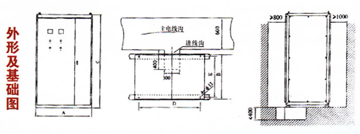 MP系列靜止式無環流進相器安裝基礎圖